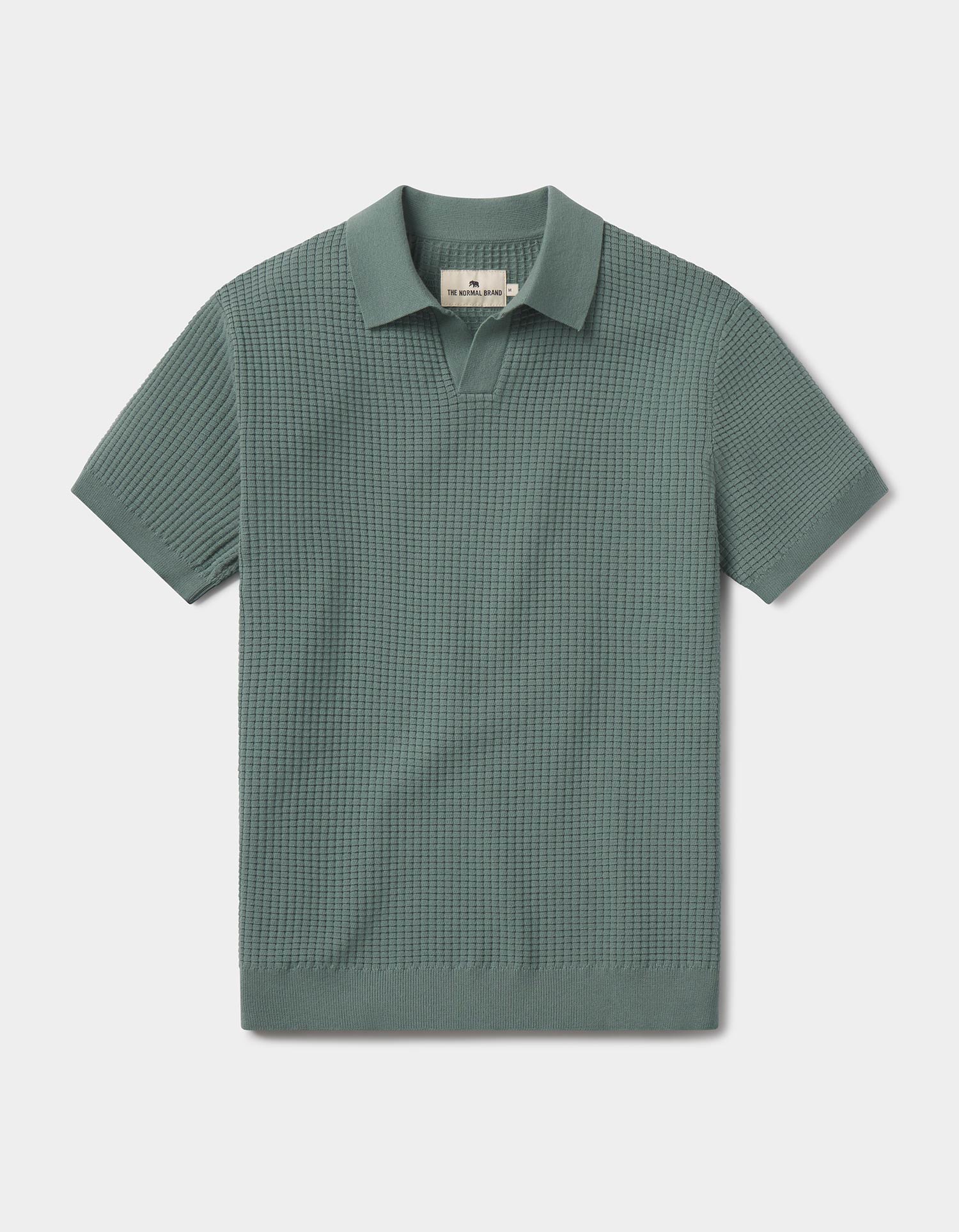 Waffle Stitch Polo in Juniper