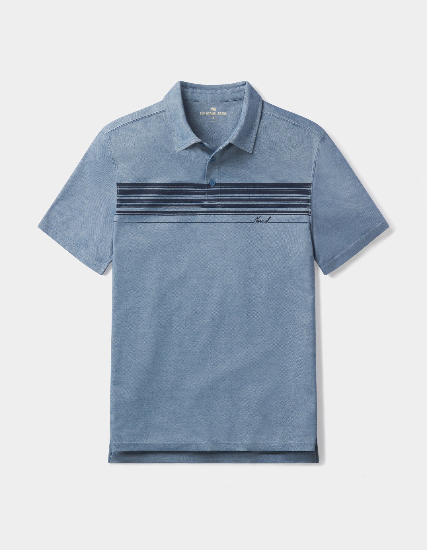 Chip Pique Polo in Normal Navy Script