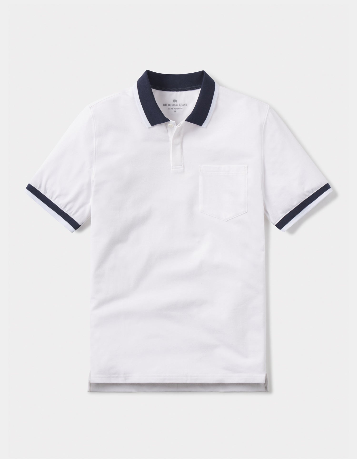 Active Puremeso Tipped Polo in White