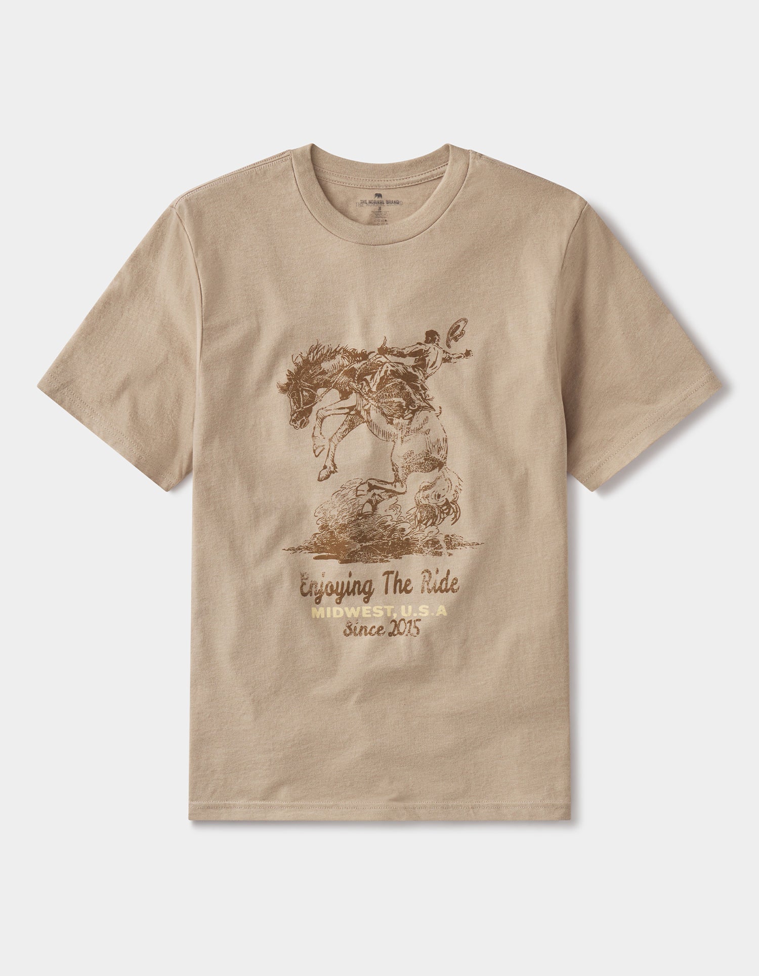 Enjoying The Ride Tee in Heather Tan
