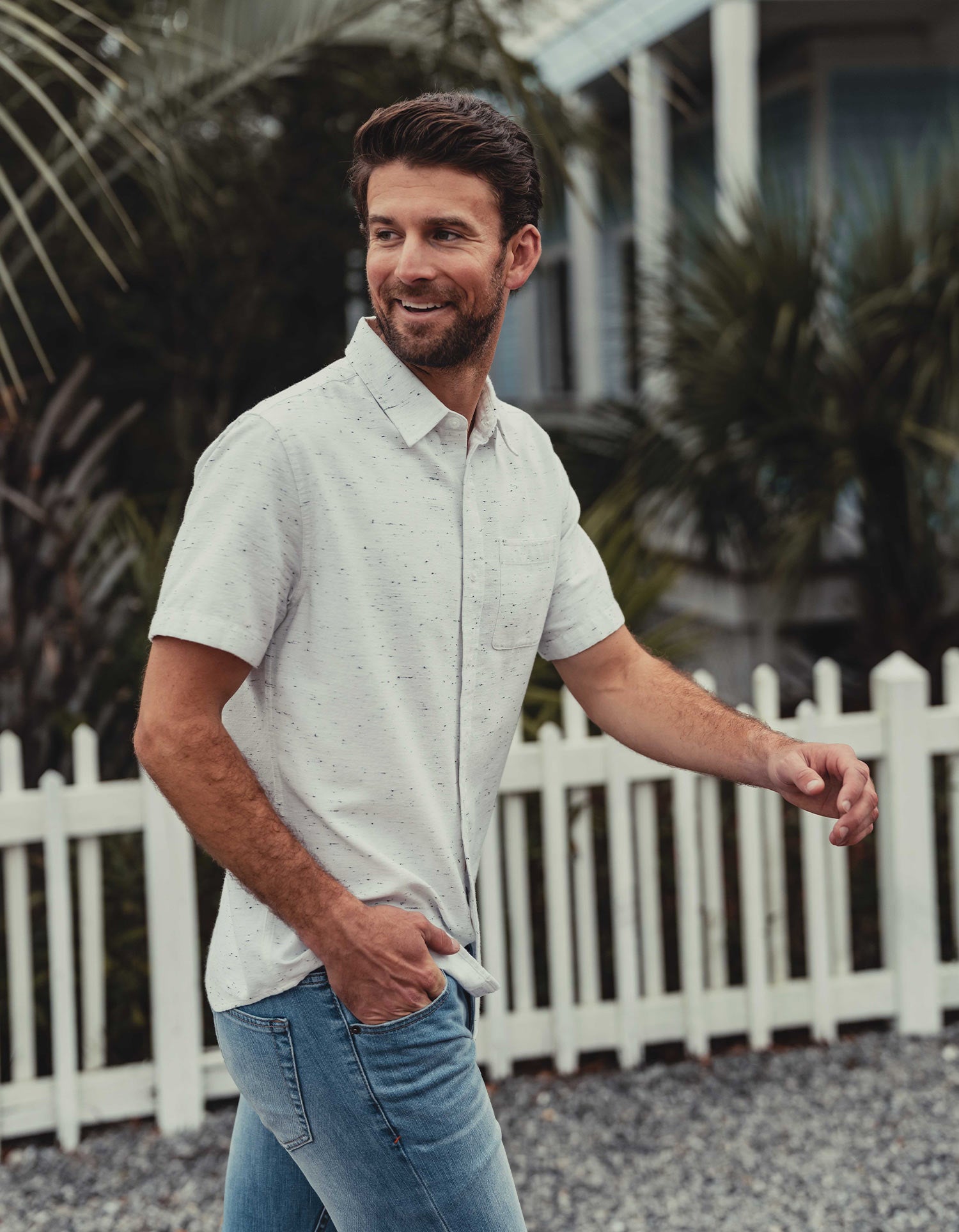 Freshwater Short Sleeve Button Up Shirt
