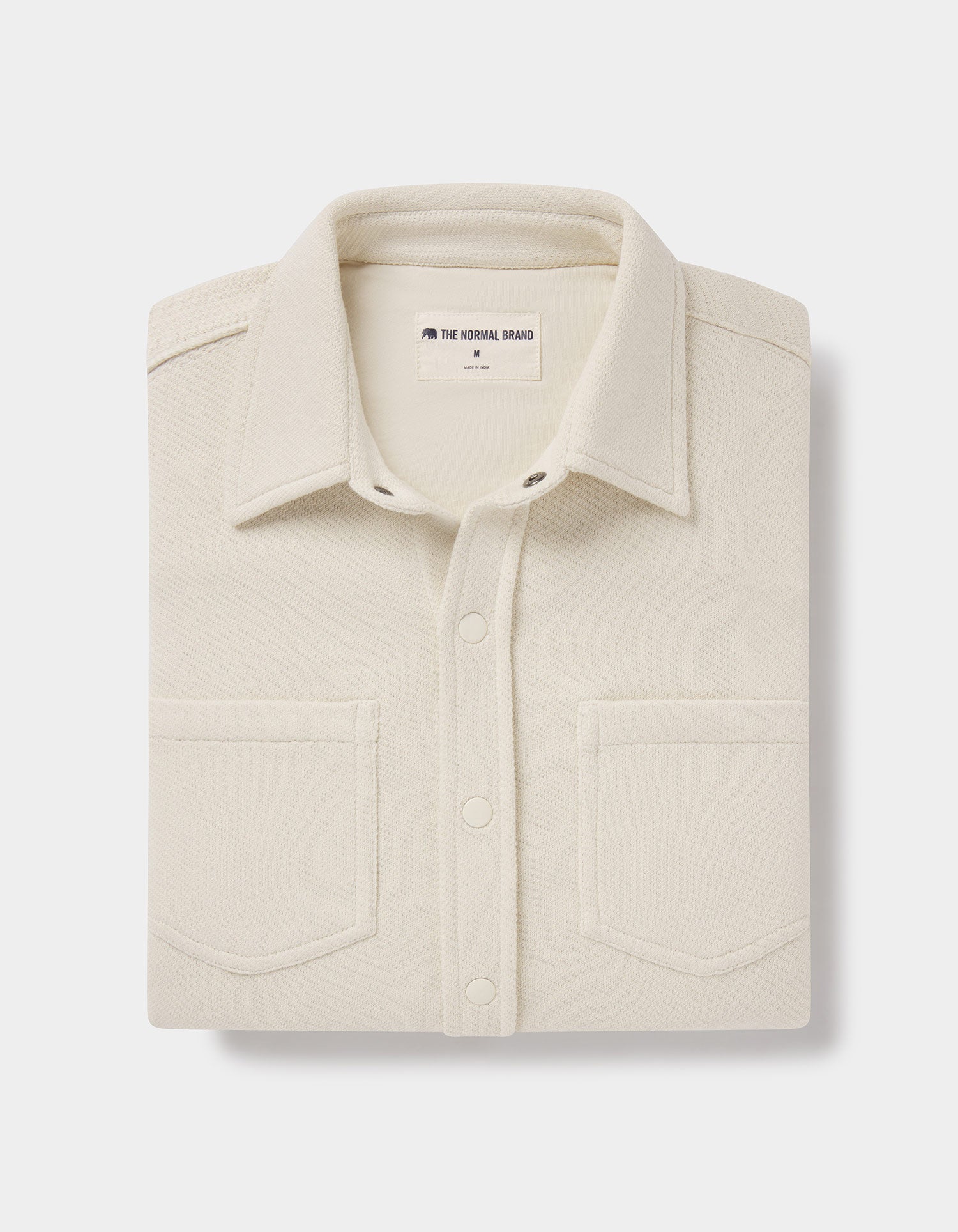 Loop Terry Button Up in Ecru