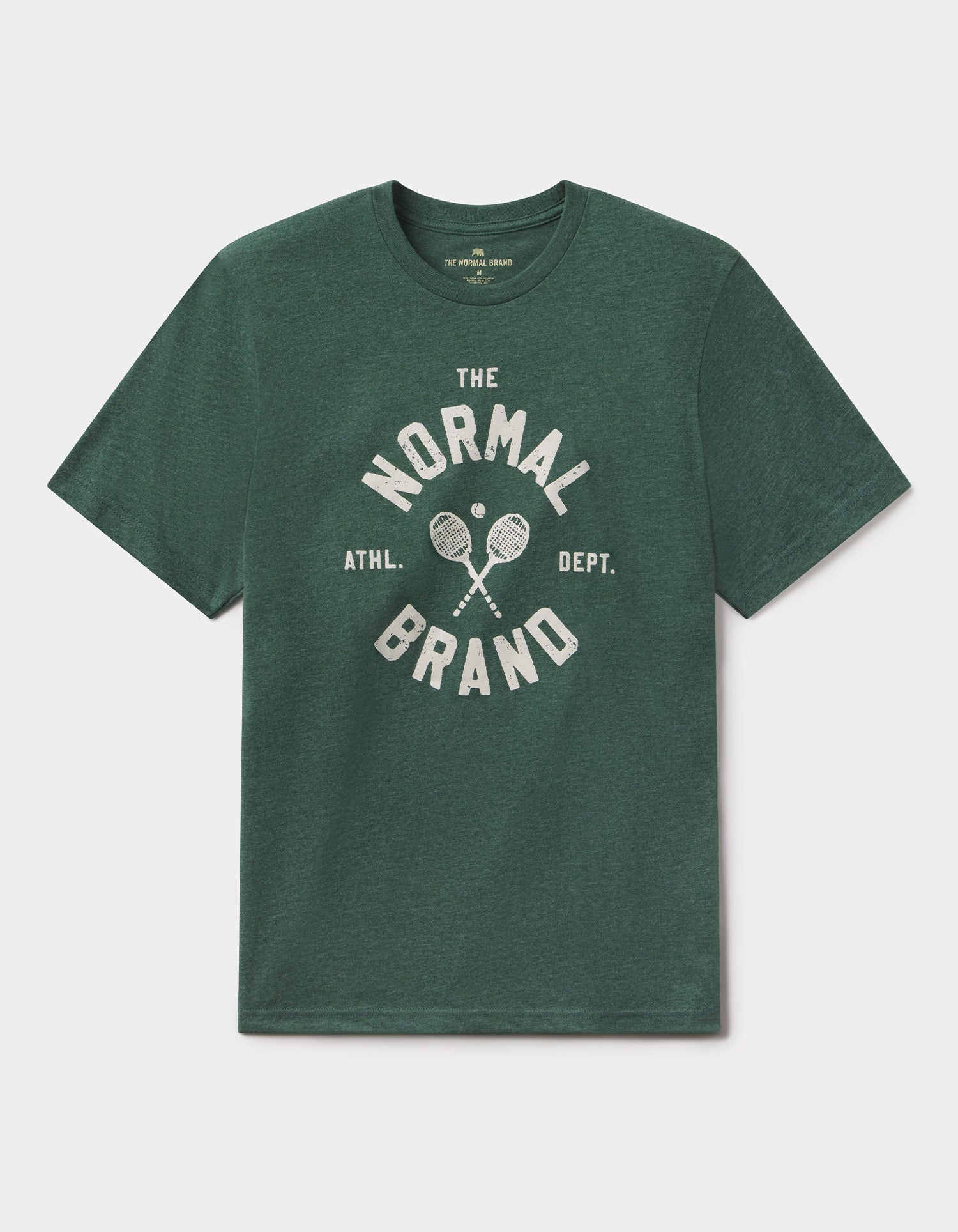 Normal Athletic Dept Tee in Heathered Forest Green