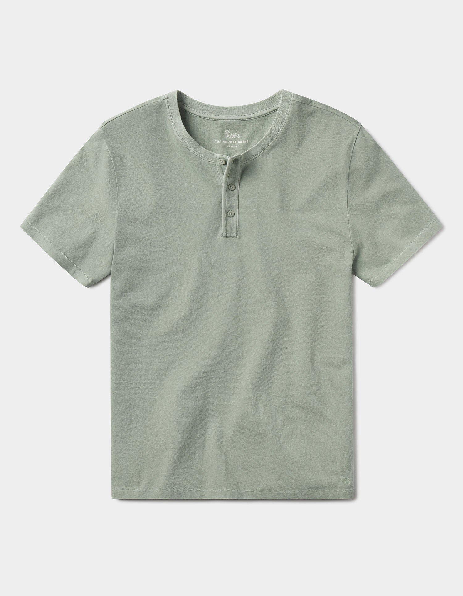 Normal Jersey Henley in Juniper