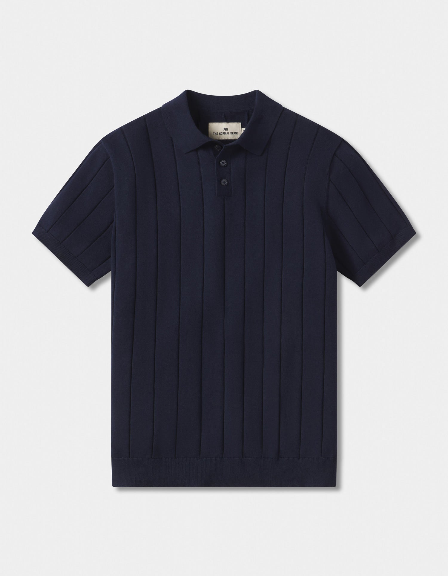 Robles Rib Stitch Polo in Heathered Grey