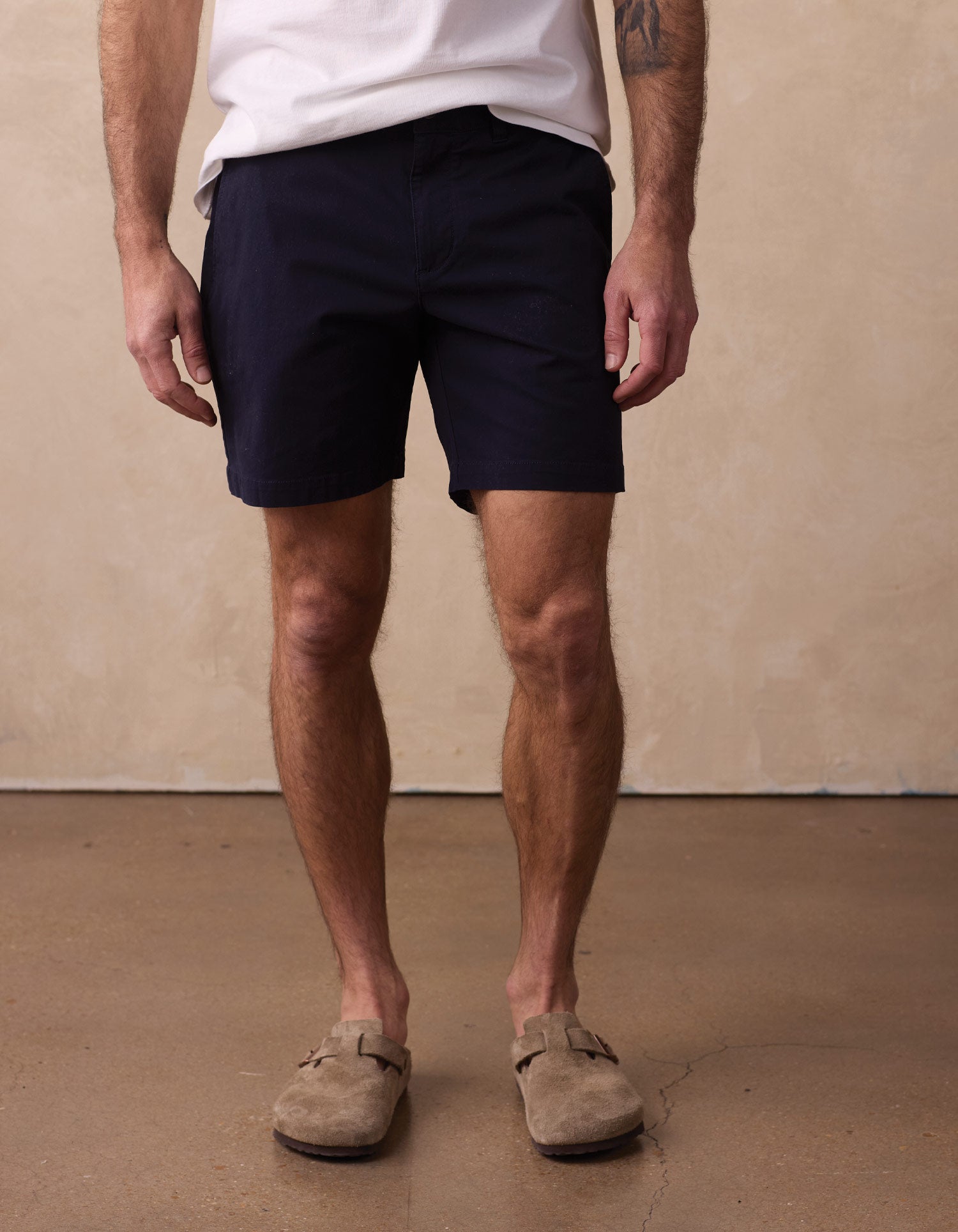 Stretch Chino Short in Navy