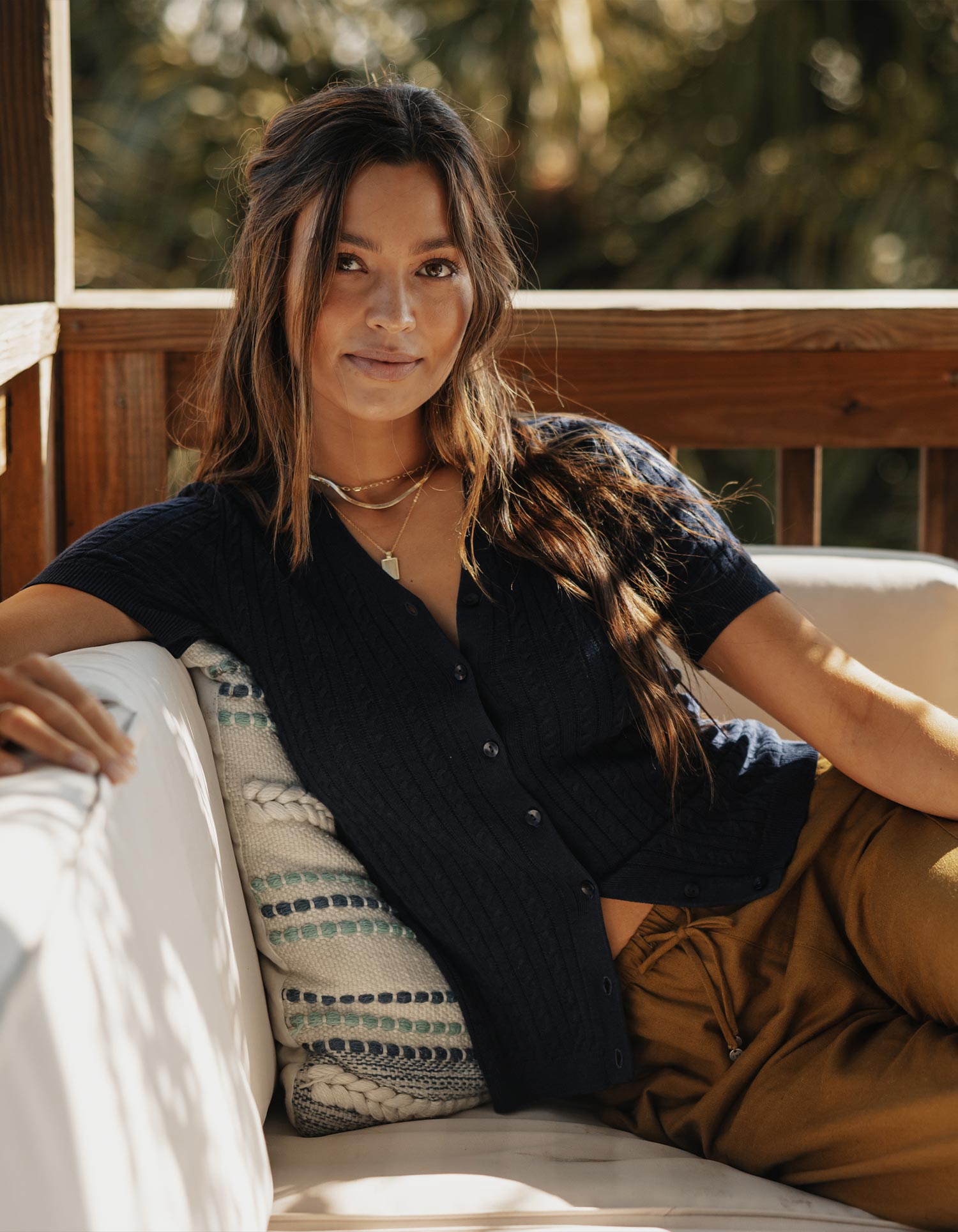 Sutton Fine Gauge Top in Navy