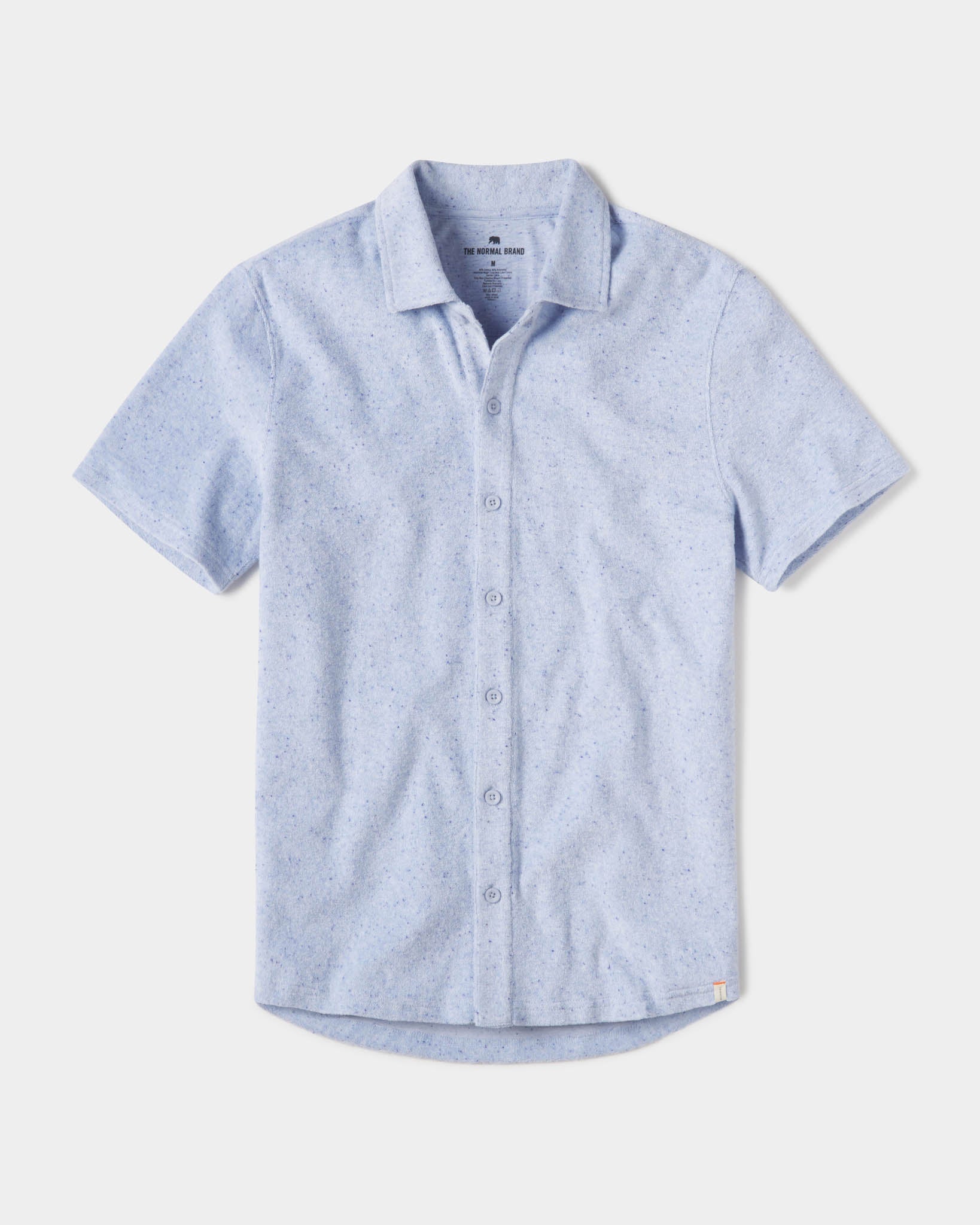Towel Terry Button Down in Sky Blue