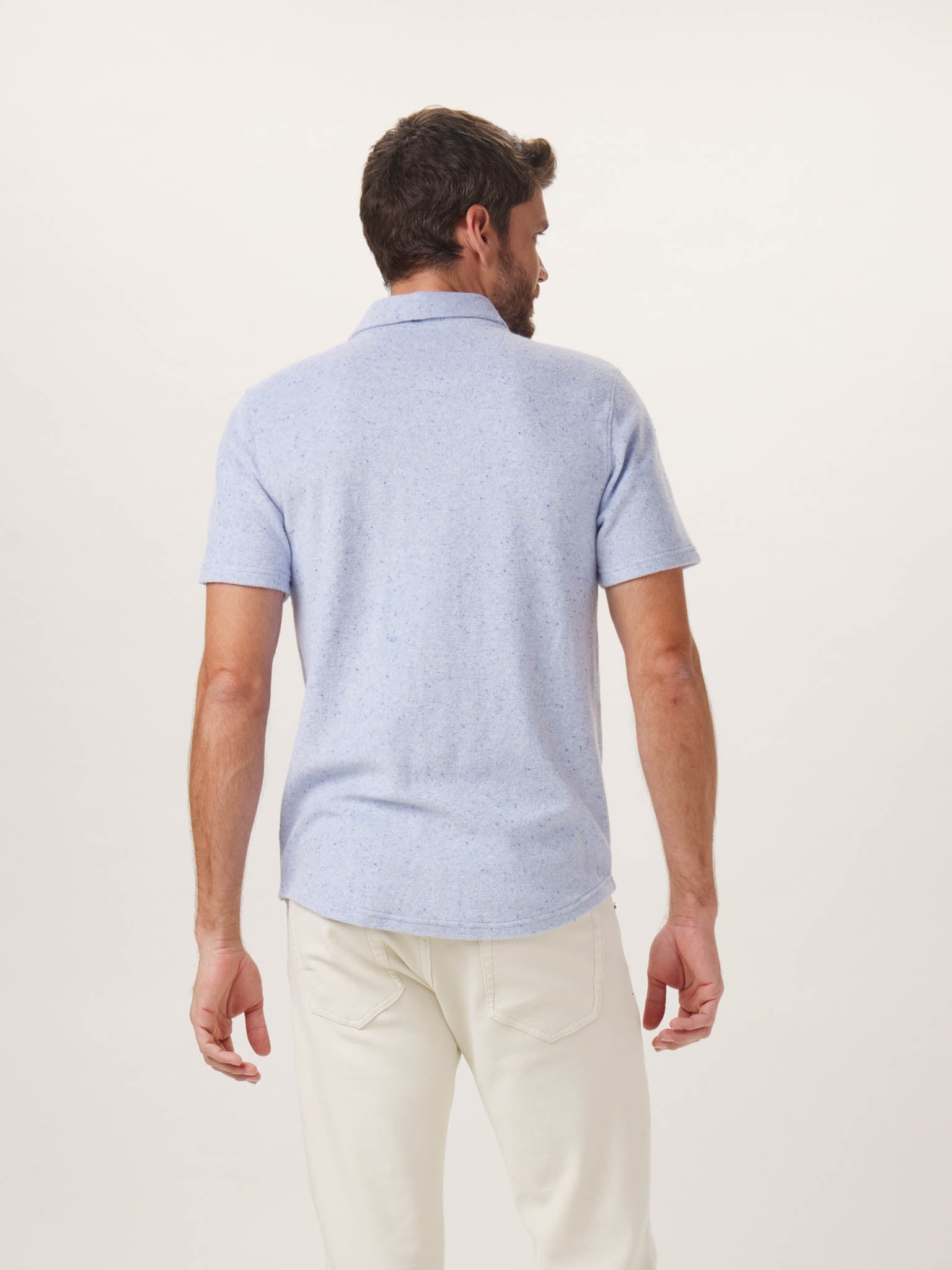 Towel Terry Button Down in Stone